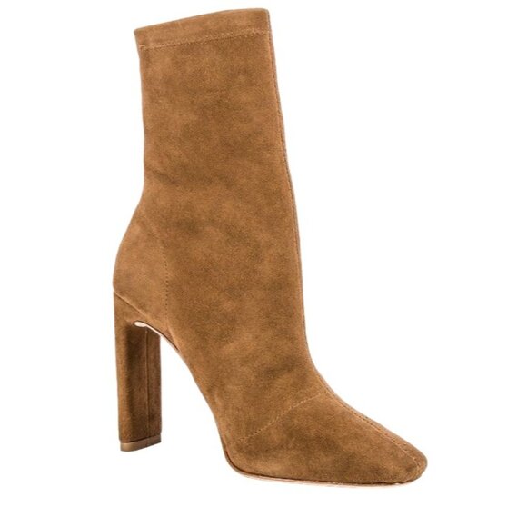 Raye Luxe Taupe Suede High Heel Vista  Ankle Boots - Picture 1 of 12